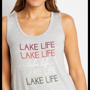 NWT Maurices Gray 'Lake Life' Women's Tank Top
